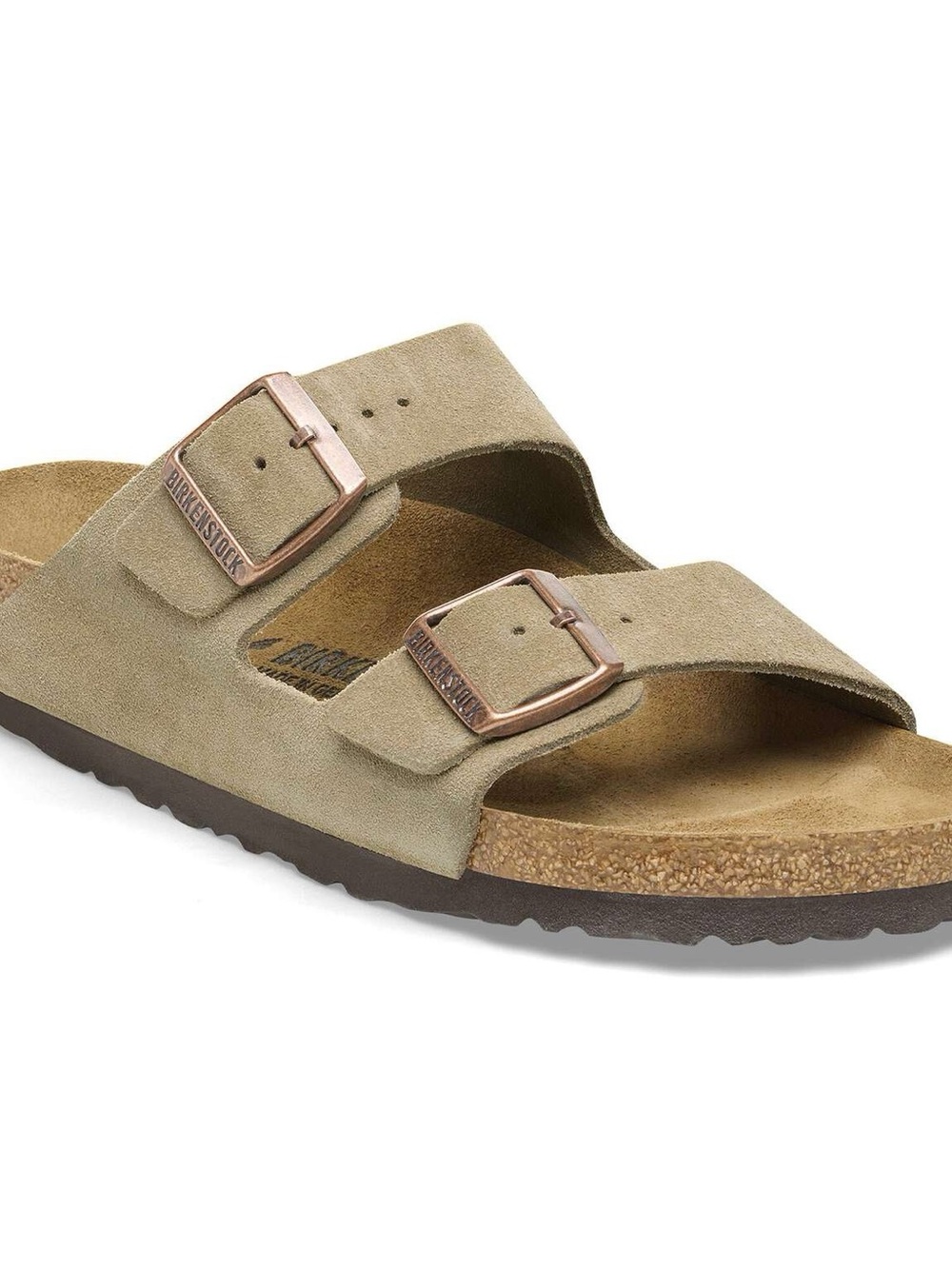 Birkenstock Unisex Arizona Two Strap Sandals Shoe Suede Size 37 / 6-6.5 Taupe